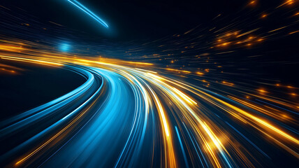 Dynamic Light Trails in Motion