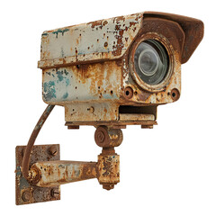 Rusty old security camera, cut out