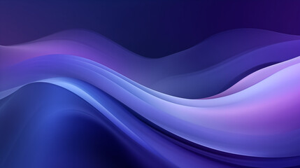 Abstract Smooth Waves in Purple and Blue Gradient with Copy Space