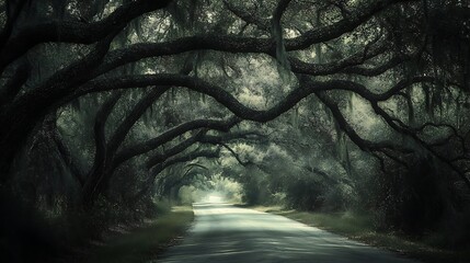 A Mystical Road Through An Enchanting Forest