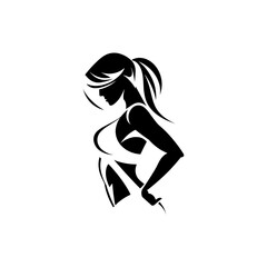 Bold and elegant logo for a women's gym