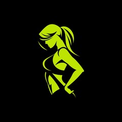 Bold and elegant logo for a women's gym