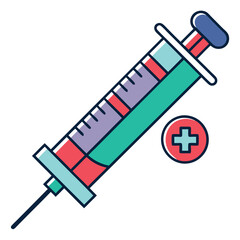 Syringe Medical Drug Vector Design Illustration