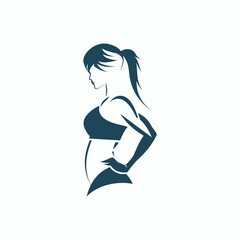 Bold and elegant logo for a women's gym