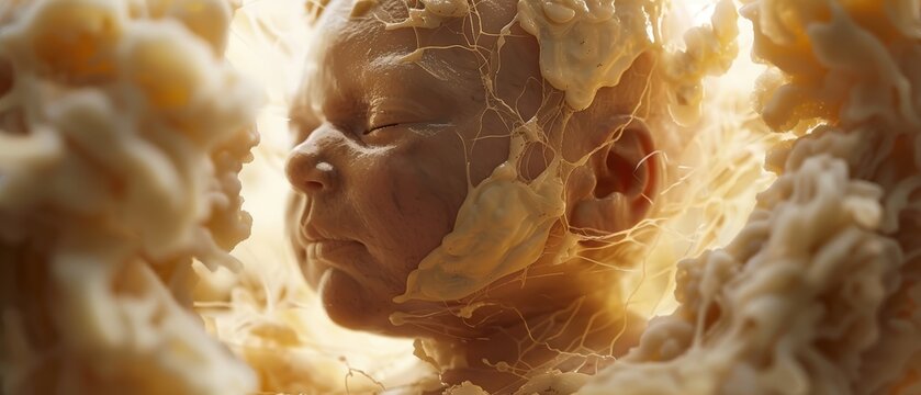 Newborn Baby Wrapped in Amniotic Sac