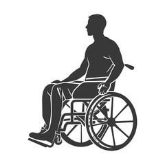 Silhouette of a Person in a Wheelchair