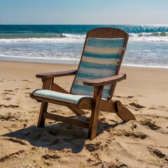 Beautiful landscape on a beach as well as superb&nbsp;chair
