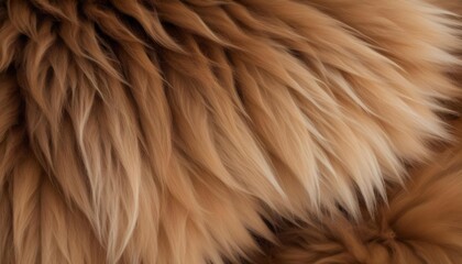 Fur brown Fluffy Soft, Furry Texture Delicate Warmth and Comfort