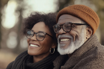 Portrait senior couple