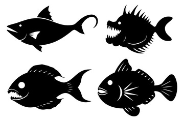 Naklejka premium set of fish