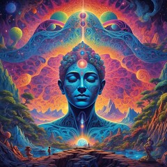 A dreamy landscape illustration 