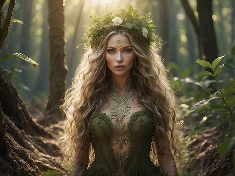 Nature goddess portrait