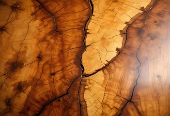 Background detailed natural wood texture with organic patterns and warm, rich tones