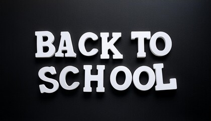 Obraz premium Back to school banner . White letters on black background