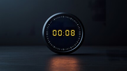 A sleek contemporary digital clock with a minimalist background