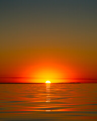 Sun rises over Magdalena Bay of Baja California, Mexico