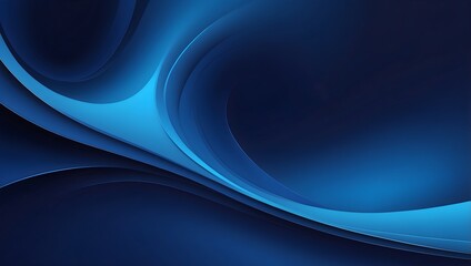 Schlichte Linien und einfache Formen Hintergrund - Weiche Wellen in dunkelblau