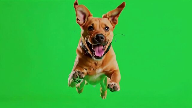 german shepherd dog running on green screen