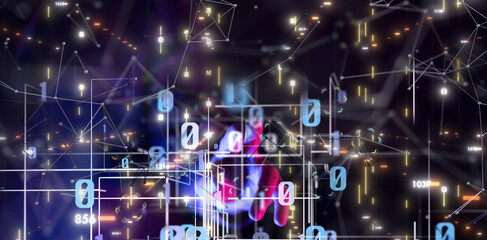 Obraz premium Business intelligence analyst dashboard on virtual