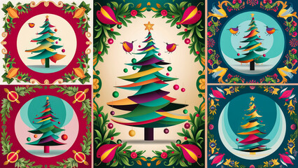 Merry Christmas and Happy New Year typographic background,Illustration eps10