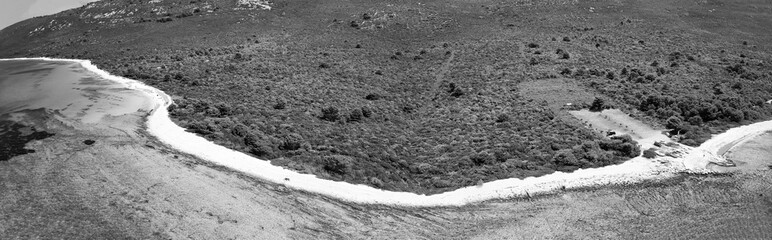 Panoramic aerial view of Sakarun Beach near Zadar, Croatia