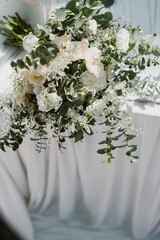 wedding bouquet on the table