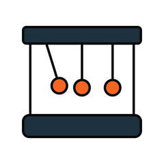 pendulum color line icon with white background vector stock illustration