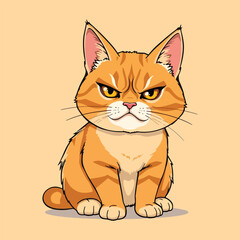 cartoon illustration Cute cat catoon