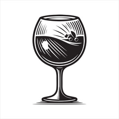 wine glass vector