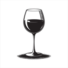 wine glass vector