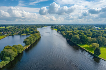 Fototapeta premium drone photo landscape netherlands 