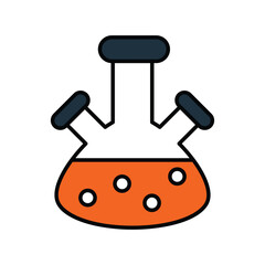 flask color line icon with white background vector stock illustration