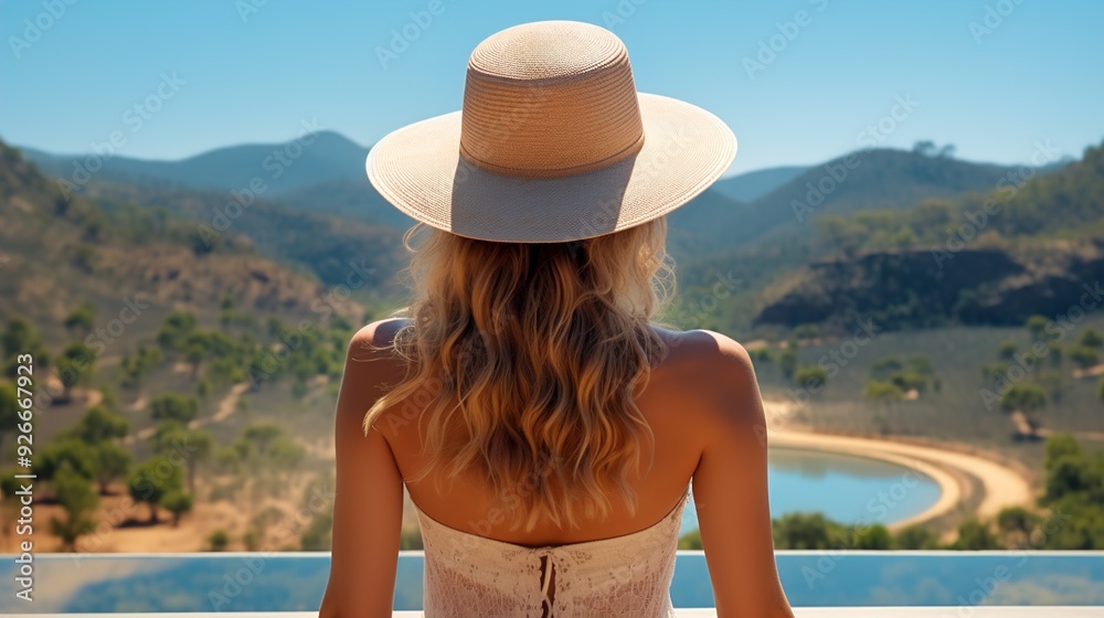 Canvas Prints woman in bikini on the beach