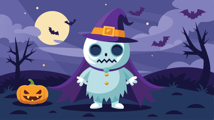 cartoon ghost illustration on a white background