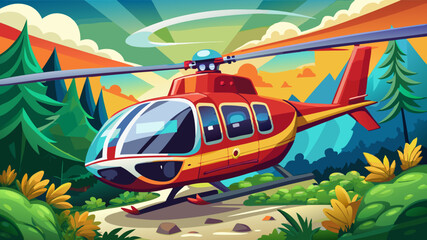 vector helicopter illustration