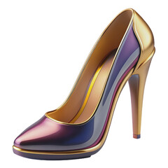 high heels with a stiletto design, isolated on a white background