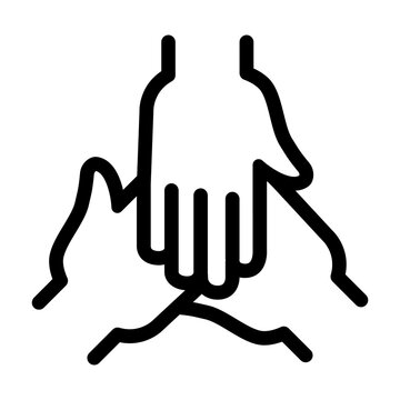 Unity icon in thin line style vector illustration graphic design