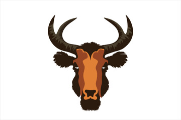 Deer Head Silhouette Vector Art Illustration 