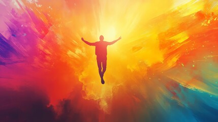 Empowering Words: Motivational Quote Inspiring Intrinsic Drive on Vibrant Background