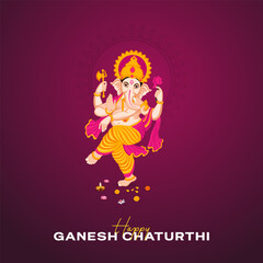 Happy Ganesh Chaturthi Social Media Post Template, Web Banner, Greeting Cards,Print,T-Shirts,Posters and Banners
