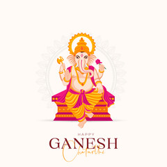 Happy Ganesh Chaturthi Social Media Post Template, Web Banner, Greeting Cards,Print,T-Shirts,Posters and Banners
