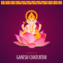 Happy Ganesh Chaturthi Social Media Post Template, Web Banner, Greeting Cards,Print,T-Shirts,Posters and Banners
