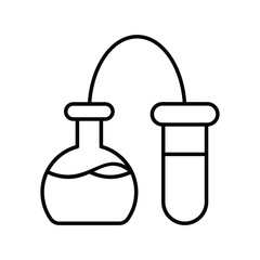 lab equipment line icon with white background vector stock illustration