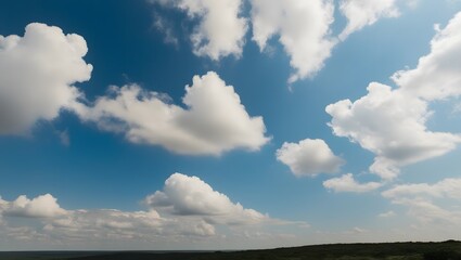 Blue sky with clouds, Generative Ai