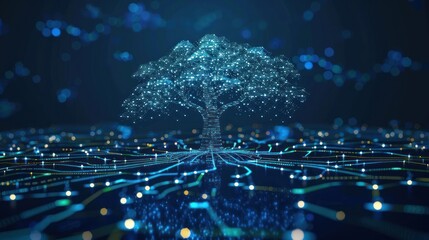 Digital Tree Growth:  Connecting the Network