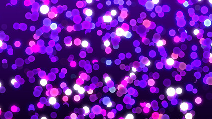 Abstract bright dot particle pixel led lights neon glow wave pattern background. Futuristic colorful design technology.