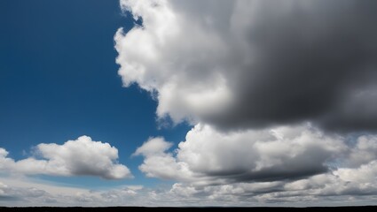 Blue sky with clouds, Generative Ai