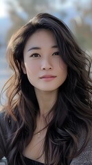 Obraz premium Female Asian spectacle actress