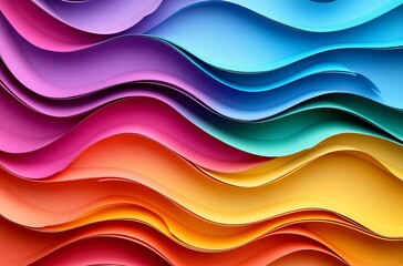 Hyper Realistic abstract colorful wave background with a wavy paper texture, a colorful background vector presentation design