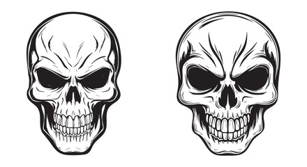 Skulls smile vector Silhouette